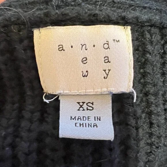 A New Day - Women's - Shawl Collar, Open Cardigan - Black - Size XS - Picture 5 of 6